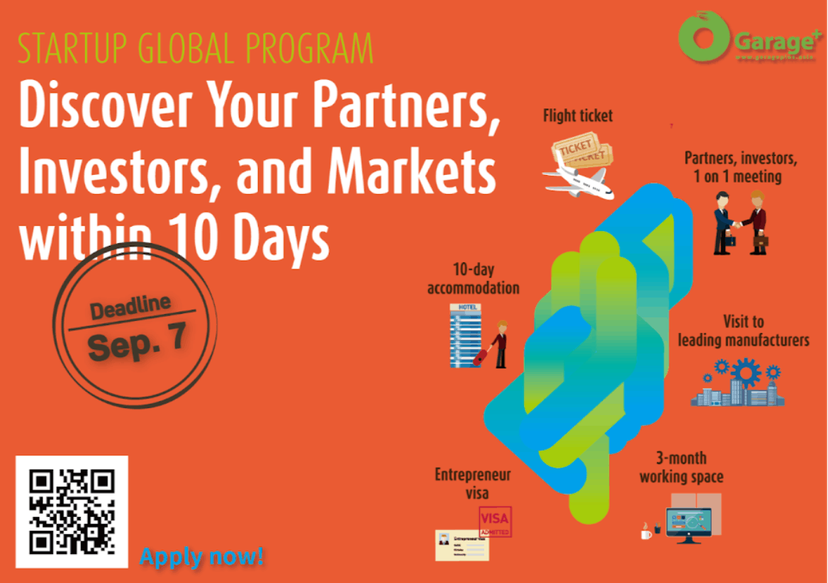 Call for Startup to visit Taiwan : Garage+
