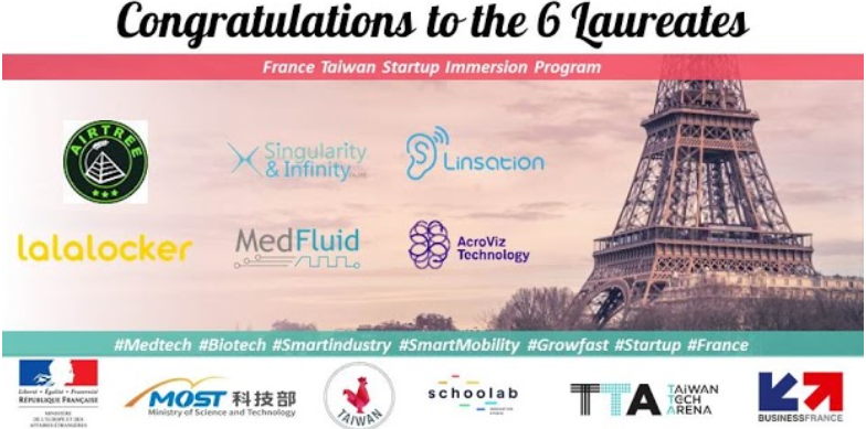 Laureates of France Taiwan Startup Immersion Program